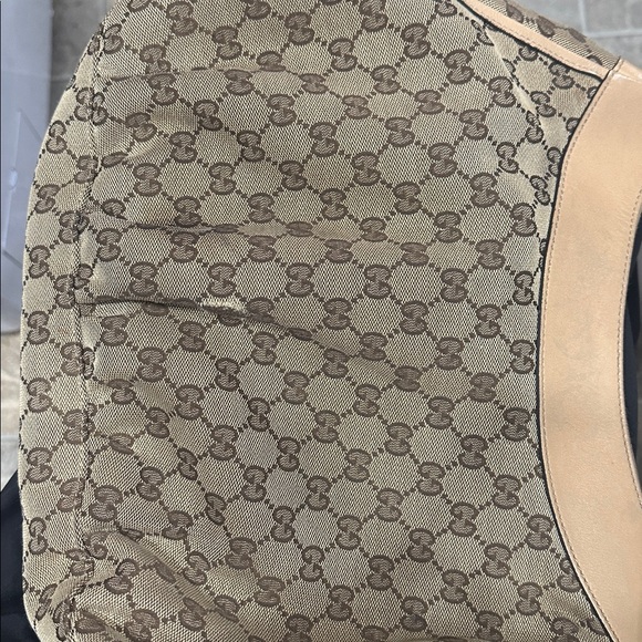 Gucci Beige GG Canvas Gold D Ring Hobo - Picture 10 of 11